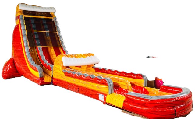 27ft Dual Lane Red Wave Water Slide with Slip n Slide