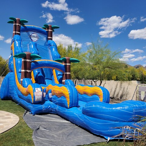 Giant Blue Hurricane Water Slide