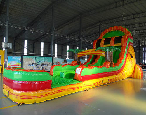20' Tropical Inferno Double Lane Water Slide