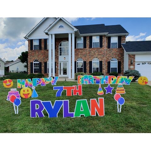 Yard Greeting Sign - Tie Dye