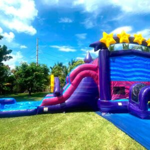 [NEW] 6 in 1 Galaxy Dual Lane Combo  (Dry Slide or Water Slide)